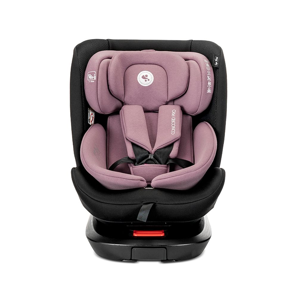 Lorelli Autosjedalica Concord Pro 360° i-Size 40-150 cm Isofix + Jastuk za putovanje, Pink slika 3