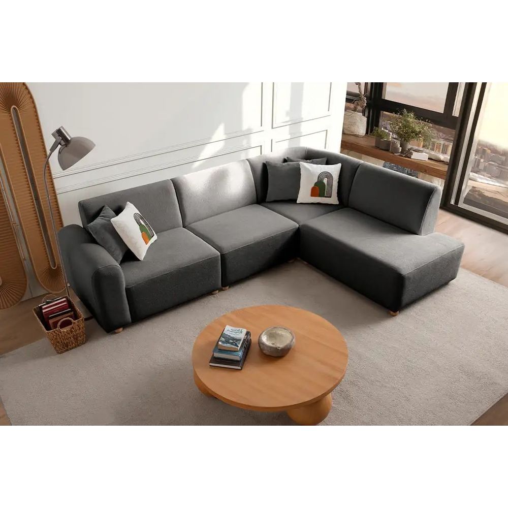 Ugaona Sofa S-Loft Desna - boja: antracit slika 4