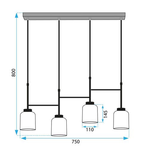 Stropni luster APP1266-4CP slika 8