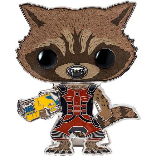 Funko Pop Marvel Guardians of the Galaxy Rocket Large Ename bedž 10cm slika 2