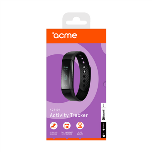 ACME Sportska narukvica, crna, OLED, Touchscreen, Bluetooth, Built-in pedometer ACT101 slika 6