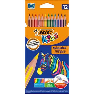 Drvene bojice BIC cev.stripes 1/12