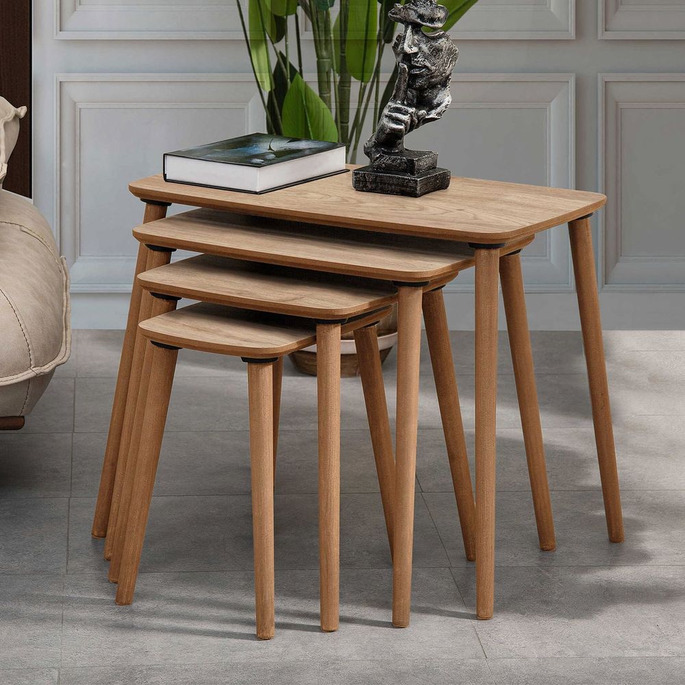 Nesting Table Luci - Set od 4 komada u boji hrasta slika 1