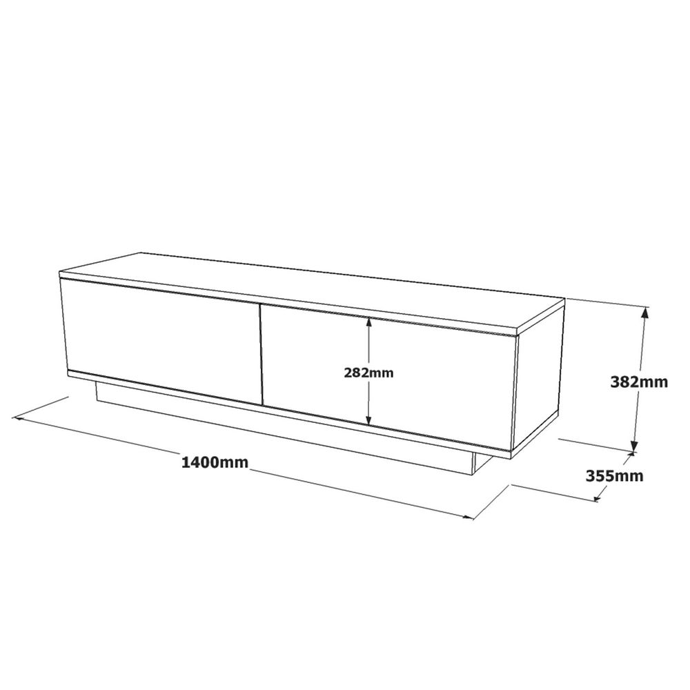 Moderni Bijeli TV Stalak Fn1-W slika 7