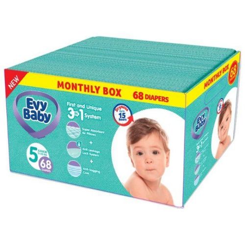 Evy Baby Pelene Box 5 Junior 11-25kg ,68kom 3u1 slika 1