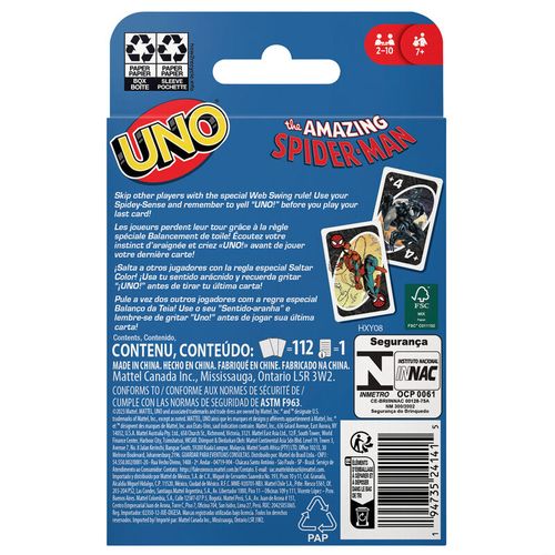 Marvel Spiderman UNO card game slika 4