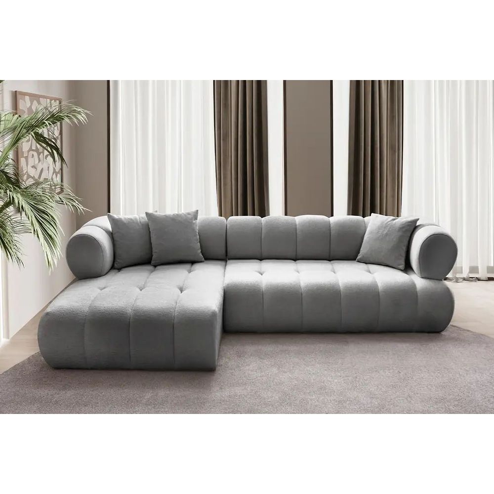 Ugaona Sofa Petra Lijeva - Siva slika 2