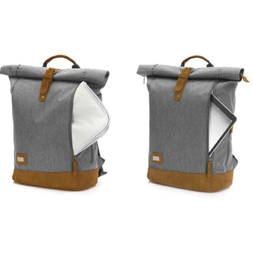 Fillikid torba/ruksak za pelene Rolltop Berlin, crna melange slika 4