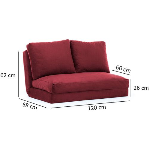 Atelier Del Sofa Dvosjed na razvlačenje, Kesten, Taida - Maroon slika 10