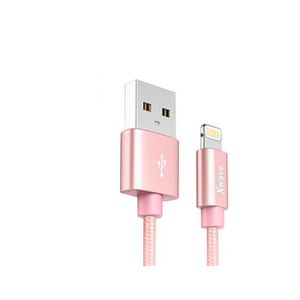Xwave Kabl USB IPHONE 2M 3A,lightning aluminium,upleteni roze zlatni