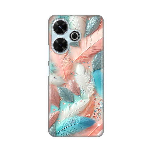 Torbica Silikonska Print za Xiaomi Redmi 13 Pastel Feathers slika 1