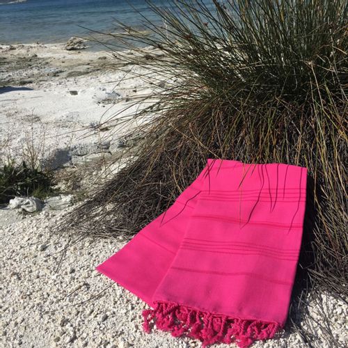 Colourful Cotton Ručnik za plažu Sultan - Fuchsia slika 5