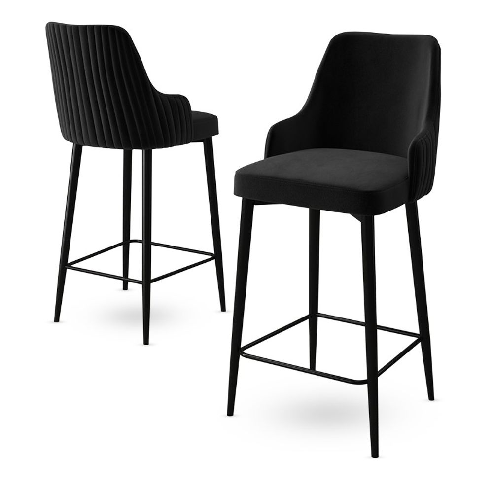 Enox - Crni Bar Stolac Set (4 Komada) slika 3