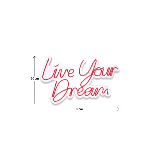 Wallity Ukrasna plastična LED rasvjeta, Live Your Dream - Red slika 12