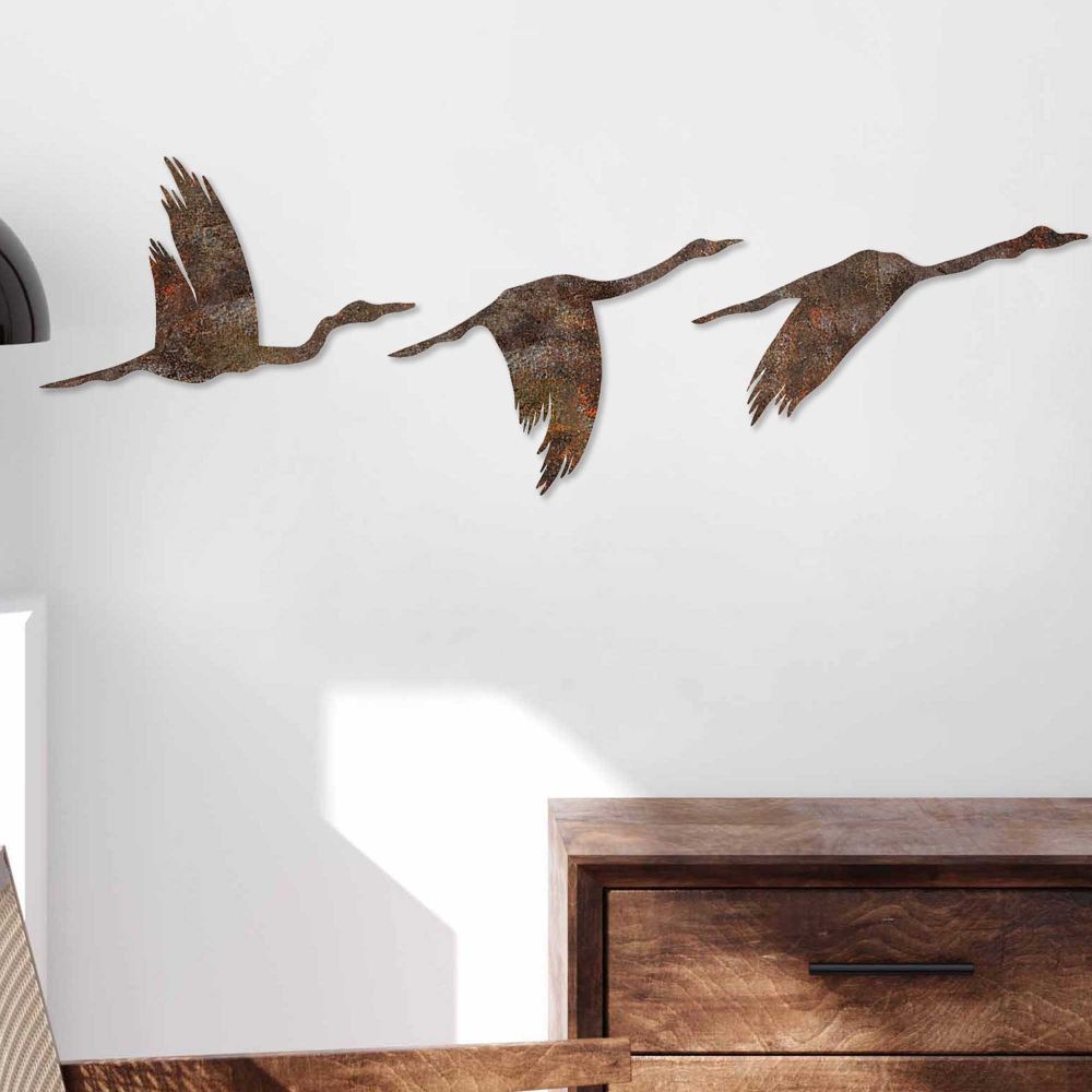 Decorative metal wall accessory Rusty Birds 1 Antiquation, colours: multicolor slika 1
