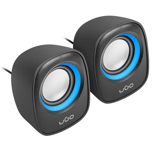 Natec UGL-1875 TAMU S100, Stereo Speakers 2.0, 6W RMS, USB power, 3.5mm Connector, Black/Blue slika 2