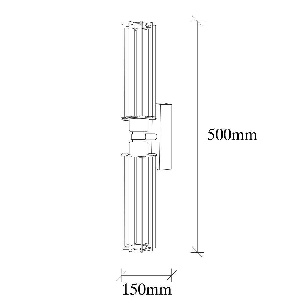 Zidna lampa Fellini - MR - 879 u crno-zlatnoj boji slika 5