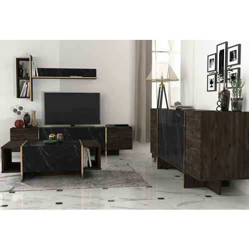 Hanah Home Veyron Set 2 Black
Gold Living Room Furniture Set slika 3