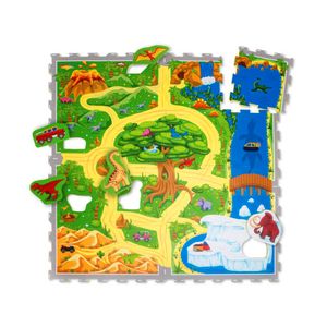 Hakuna puzzle podloga za djecu - safari dinosauri 120 x 120 x 1.2 cm