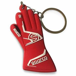 Lančić za Ključeve Sparco Glove Crvena - 10 Dijelova