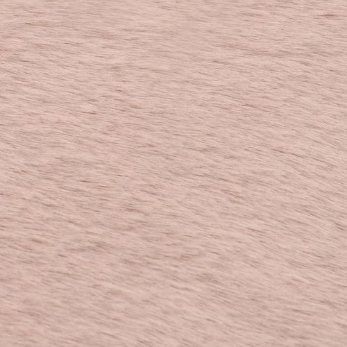 Tepih od umjetnog zečjeg krzna 160 x 230 cm blijedo ružičasti slika 2