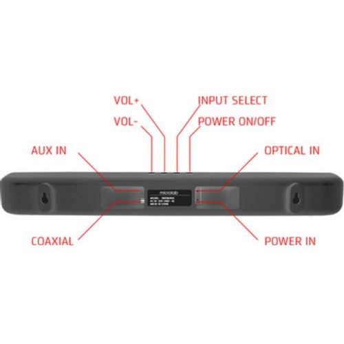 Microlab Onebar04 LED Bluetooth speaker soundbar 2x20W, AUX, Optical, Coaxial, Daljinski, black slika 1