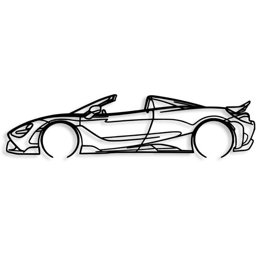 McLaren 720S Silhouette Black Decorative Metal Wall Accessory slika 4