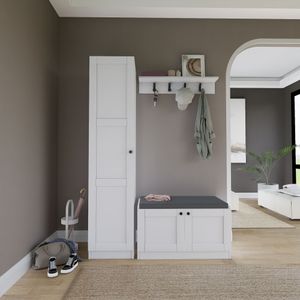Hall stand Lucas 1600-54 - Bijela boja