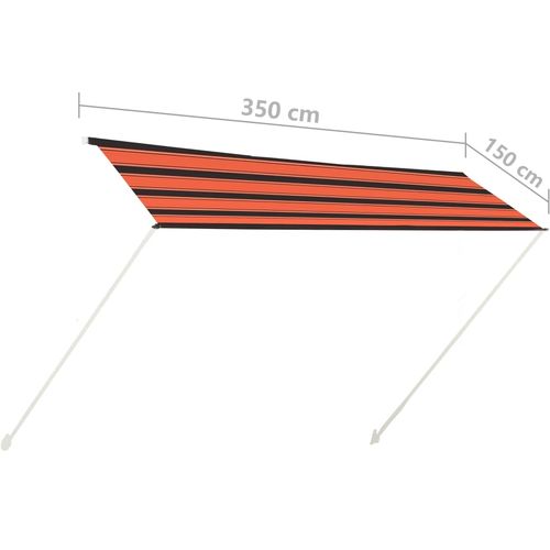 Tenda na uvlačenje 350 x 150 cm narančasto-smeđa slika 19