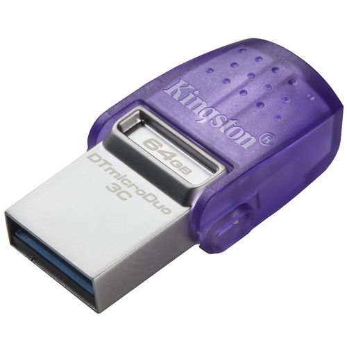 Kingston DT microDuo 3C 64GBUSB Type-A and USB Type-C portUp to 200MB/s read slika 1