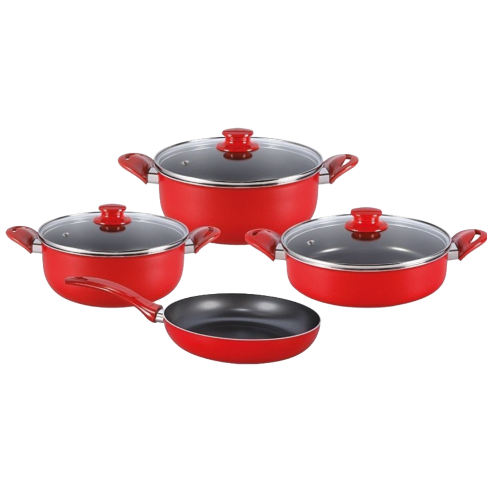 Zilan Posuđe, teflon, set 7/1, crvena - ZLN9379 slika 1