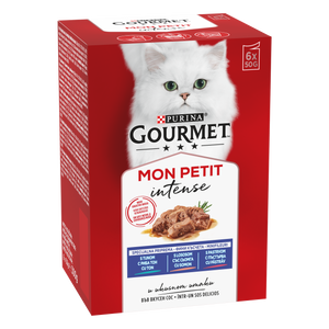 GOURMET Mon Petit Intense, vrećice s tunom, lososom i pastrvom, 6x50 g