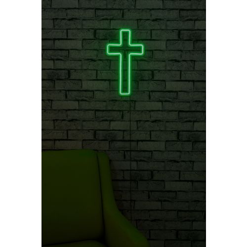 Wallity Ukrasna plastična LED rasvjeta, Cross Sign - Green slika 9