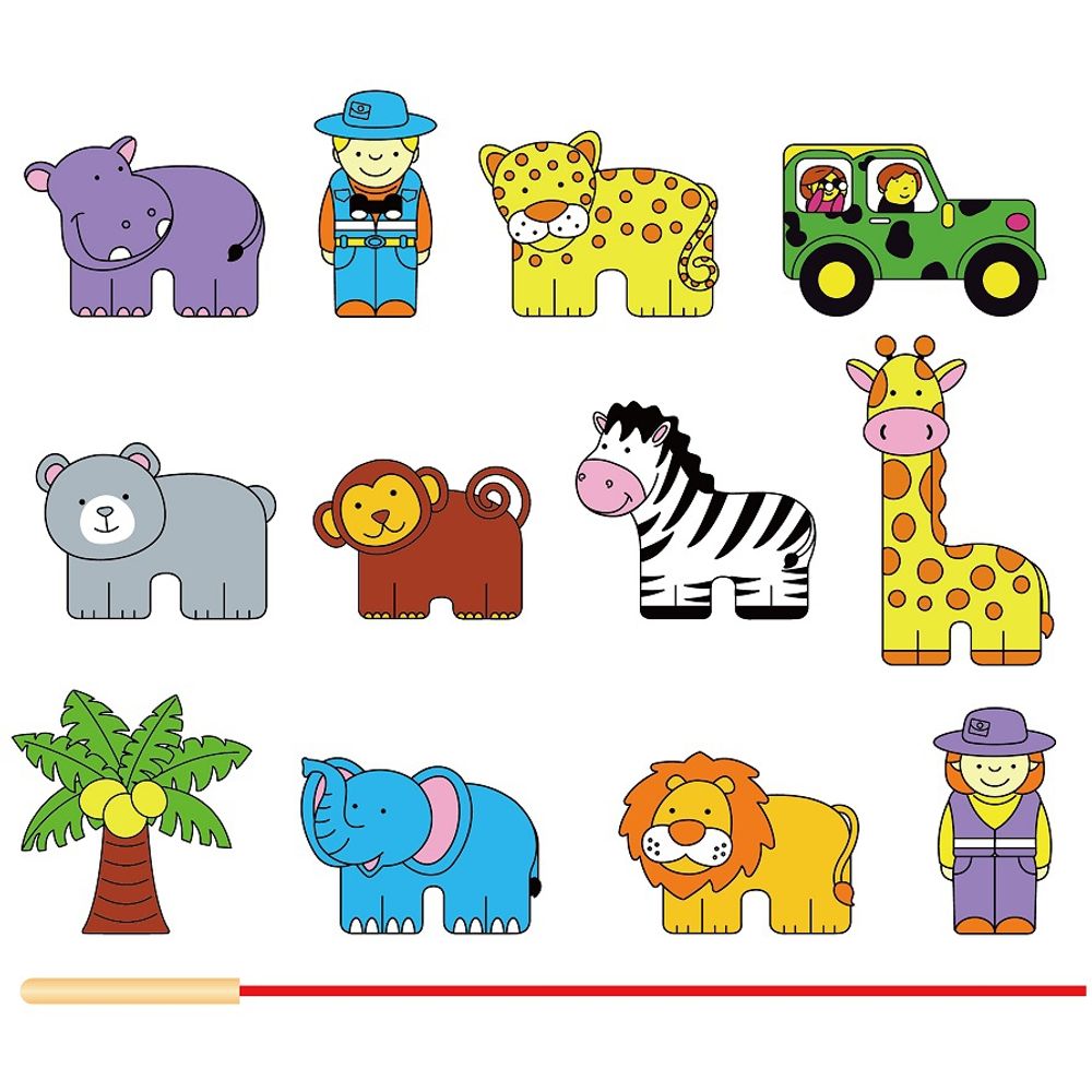Viga drveni konac isprepleteni blokovi safari zoo slika 5