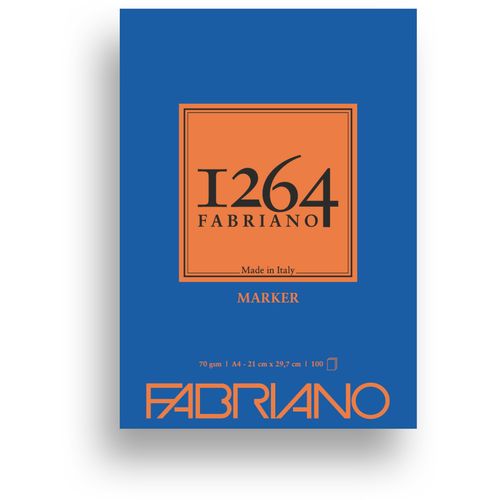 Blok Fabriano 1264 marker 21x29,7 (A4) 70g 100L ljepljen na vrhu 19100640 slika 1
