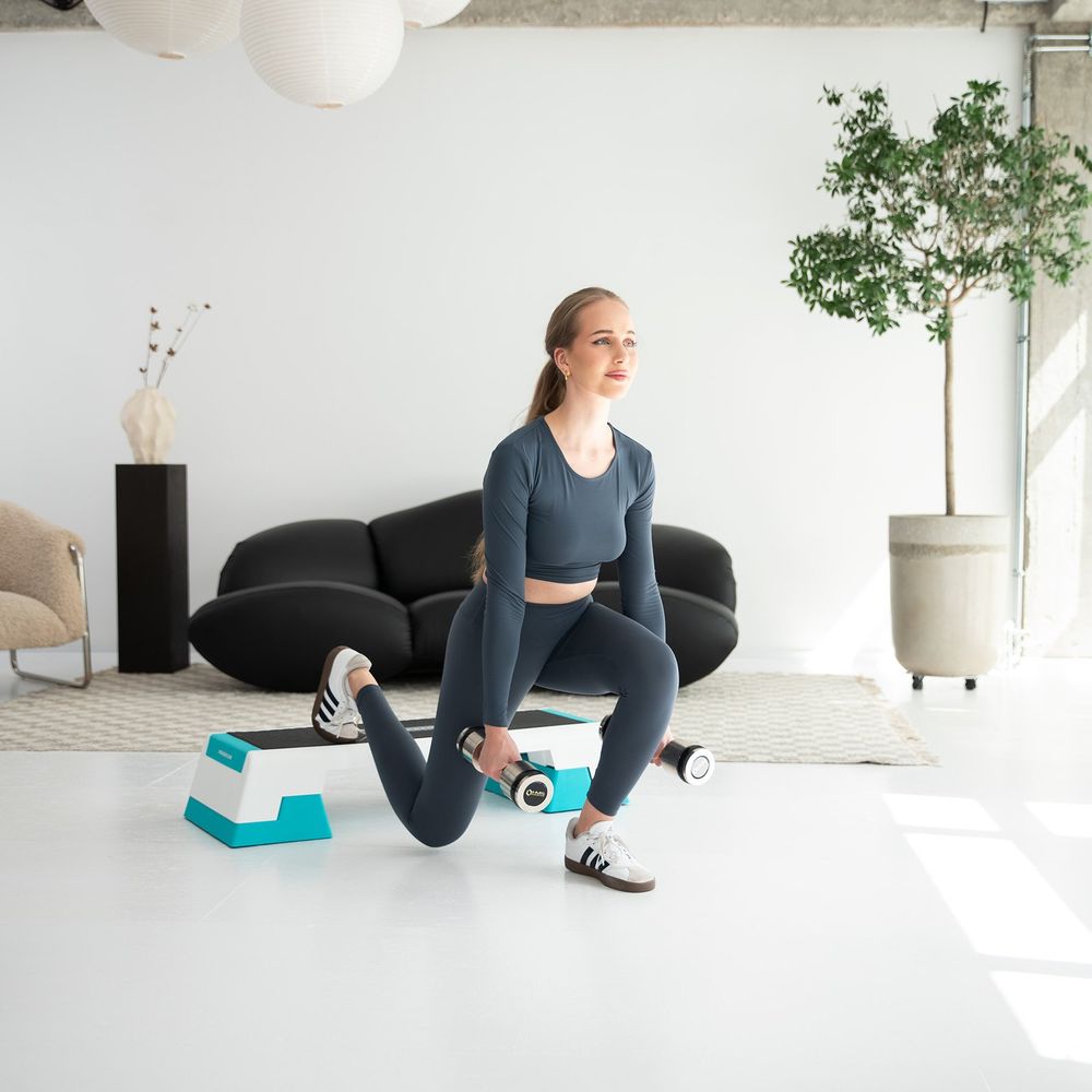 As007 bijela/menta aerobic step hms premium slika 2