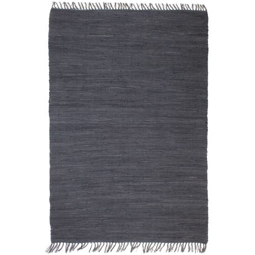 Ručno tkani tepih Chindi od pamuka 160x230 cm boja antracita slika 1