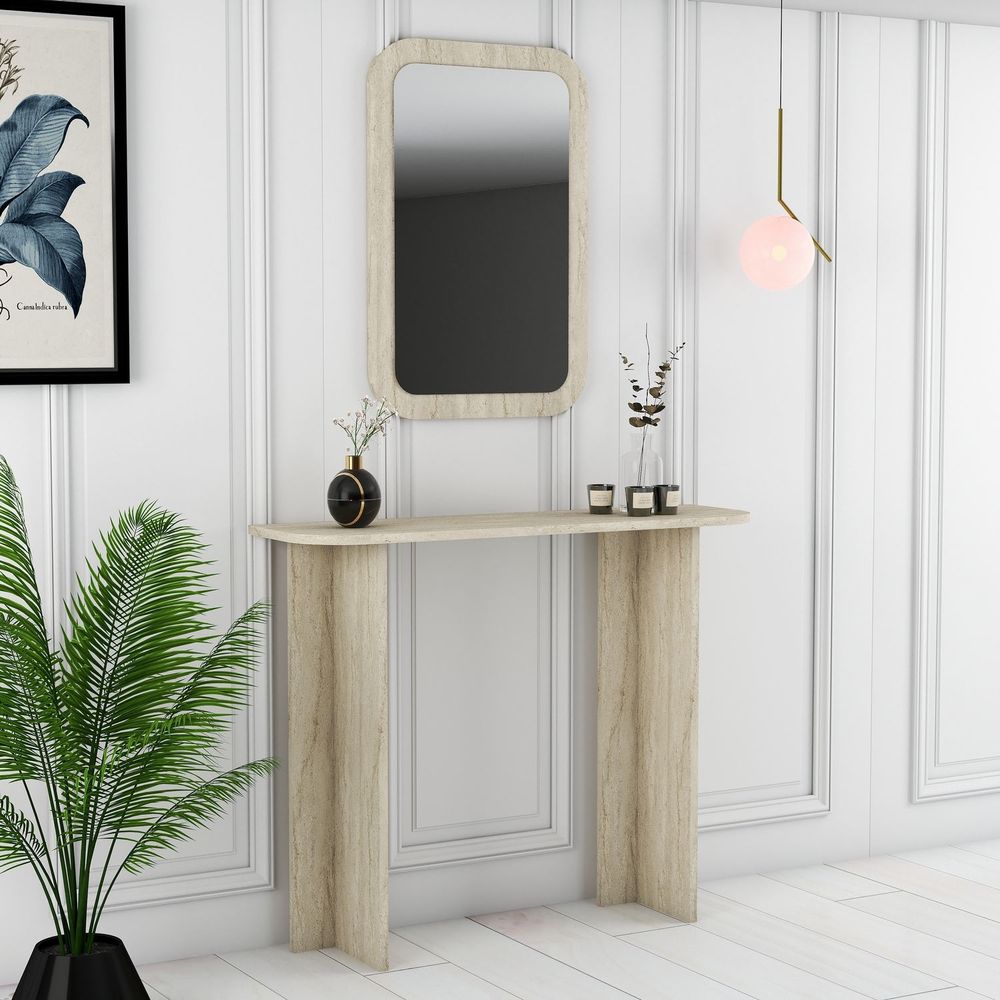 Sto za šminkanje "Modena Mirror" - boja: Travertin slika 3