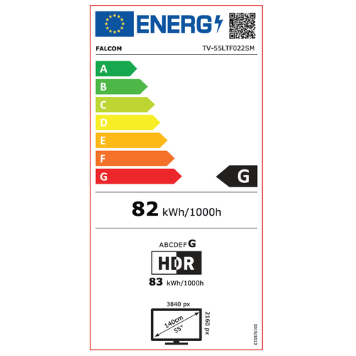 TV Falcom 55LTF022SM Smart LED TV 55inca (140cm), Ultra HD 4K, DVB- S2/T2/C tuner, H265 HEVC, 2x10W slika 2