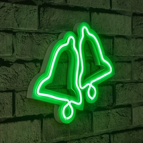 Wallity Ukrasna plastična LED rasvjeta, Bells - Green slika 11