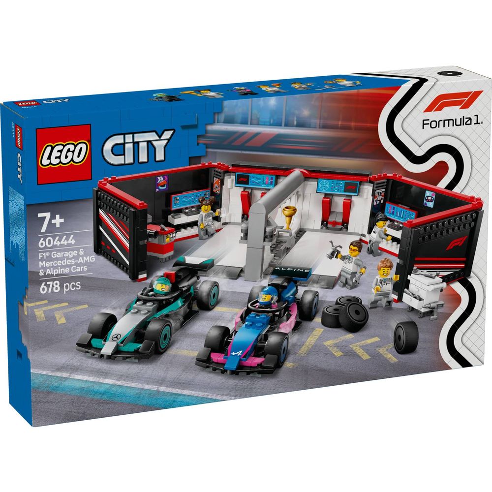 LEGO 60444 Garaža za F1® sa autima Mercedes-AMG i Alpine slika 1