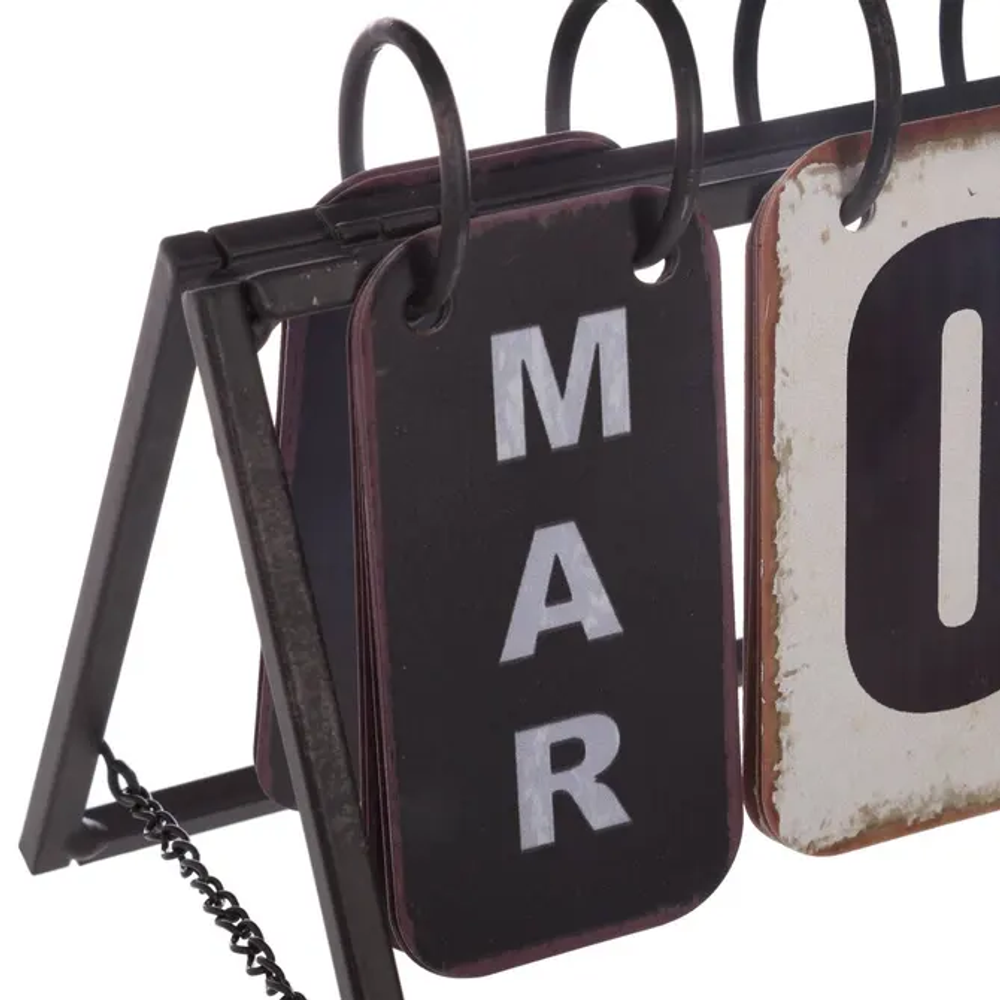 Atmosphera kalendar 27x10,8x15cm metal crno-bijeli slika 2