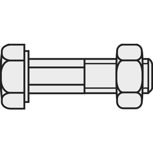 TOOLCRAFT 827865 vijak s šesterokutnom glavom M8 30 mm vanjski šesterokutni DIN 601 čelik pocinčani 20 St. slika 1