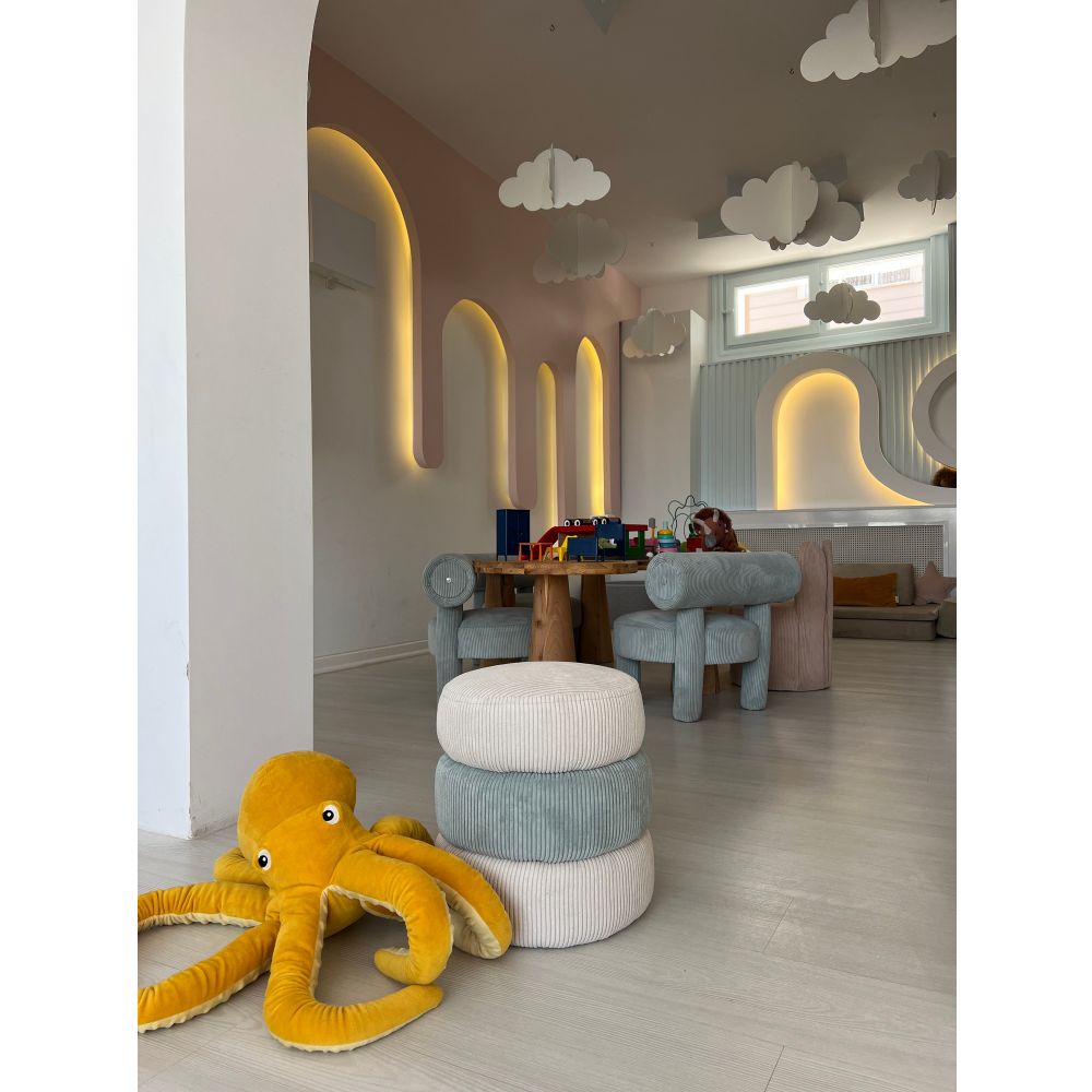 Miniboum - Plavi PlaviBijeli Pouf slika 3