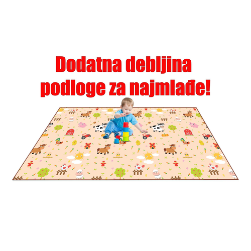 Rollmatz Podloga za igranje Bebi Farma 200 x 120cm x 5mm slika 3