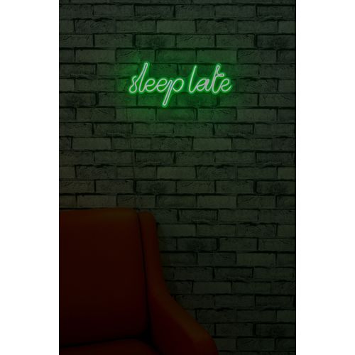 Wallity Ukrasna plastična LED rasvjeta, Sleep Late - Green slika 12