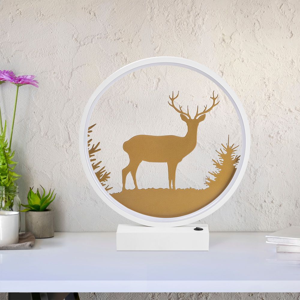 XMAS15 Bijela Zlatna Stolna Lampa slika 3