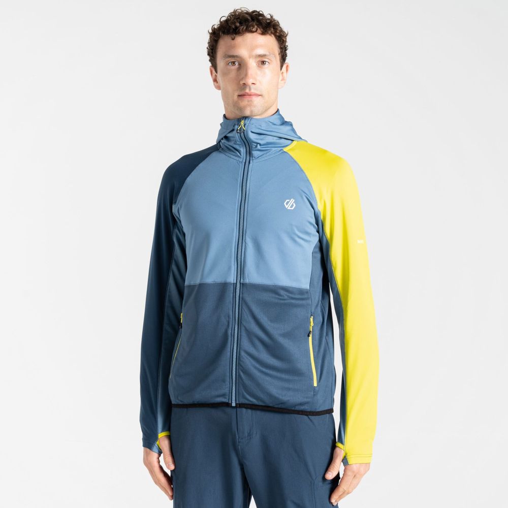Dare2B Muški duks na kopčanje Assimlilate II Core Stretch, Moonlight Denim/Blue slika 4
