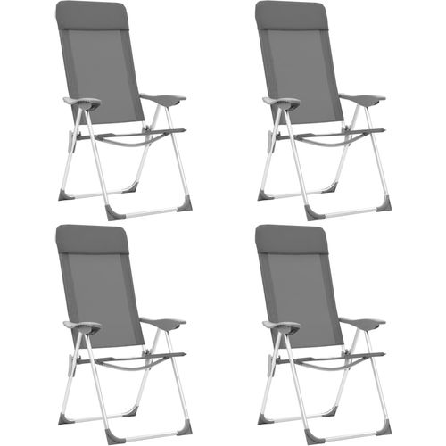 Sklopive stolice za kampiranje 4 kom zelene aluminijske slika 15