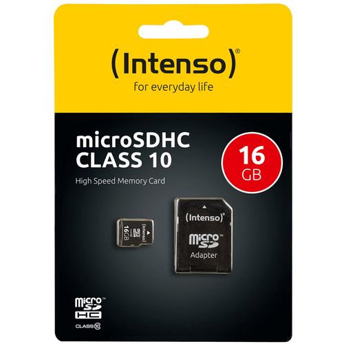 (Intenso) Micro SD Kartica 16GB Class 10 (SDHC &amp; SDXC) sa adapterom - SDHCmicro+ad-16GB/Class10 slika 1